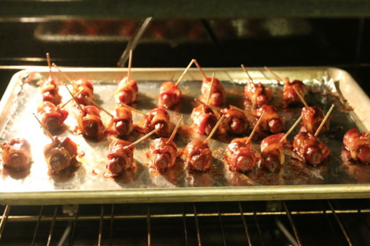 BBQ Bacon Wrapped Smokies