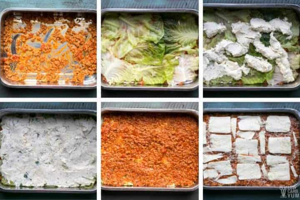 Preparation of Keto Cabbage Lasagna Recipe