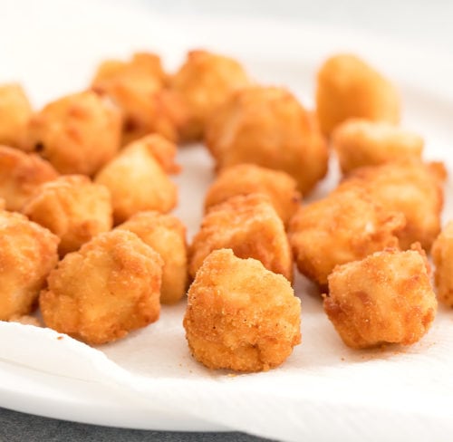 keto orange chicken pieces right after frying