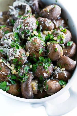 Garlic Parmesan Roasted Mushrooms