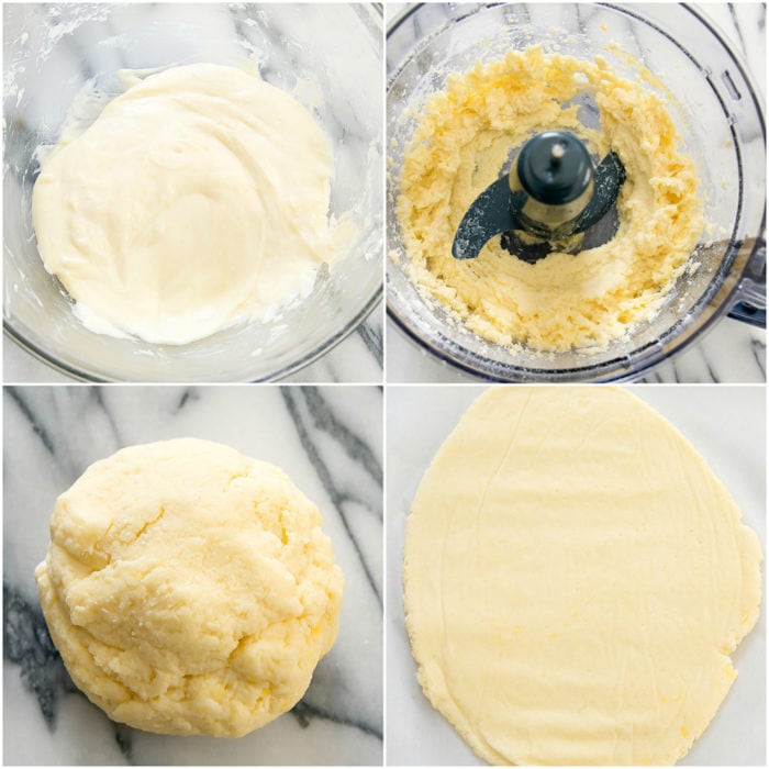 keto breadstick preparation of dough before puting it into a food processor