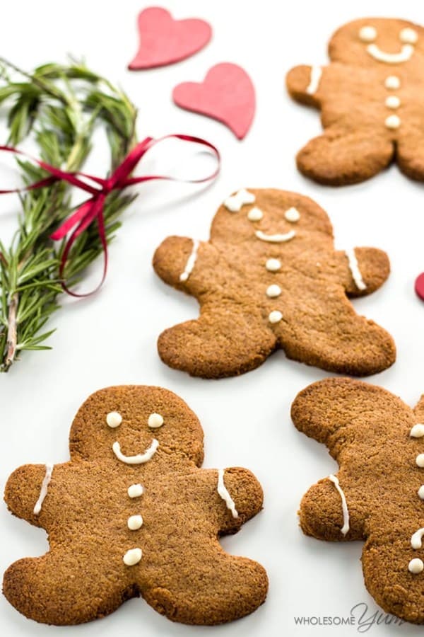 christmas low carb keto gingerbread cookies