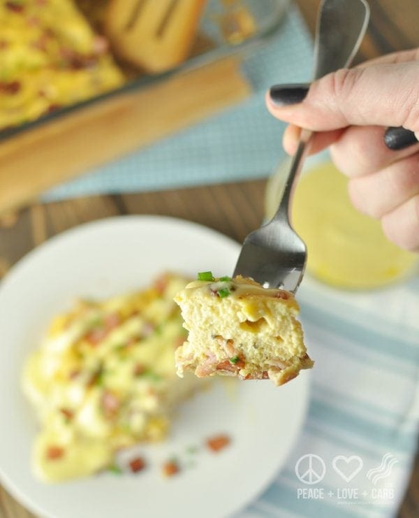 keto eggs benedict casserole