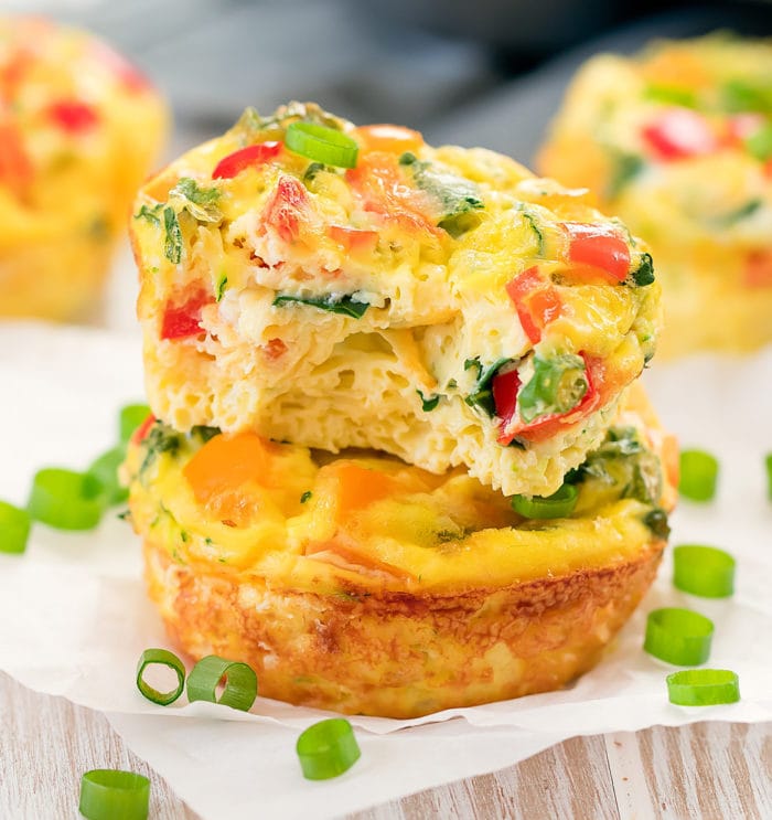 keto omelet muffin served