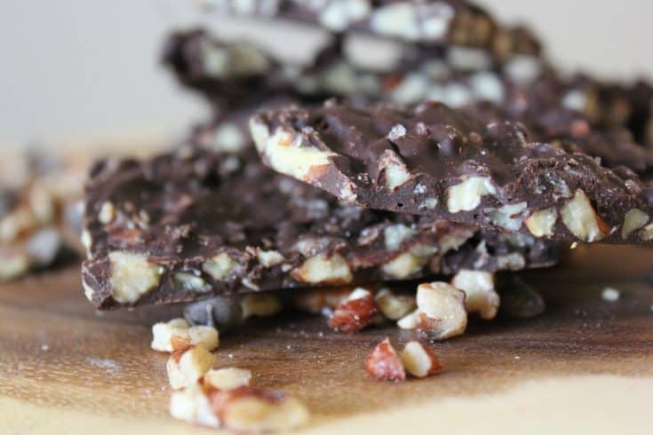 salted dark chocolate keto bark
