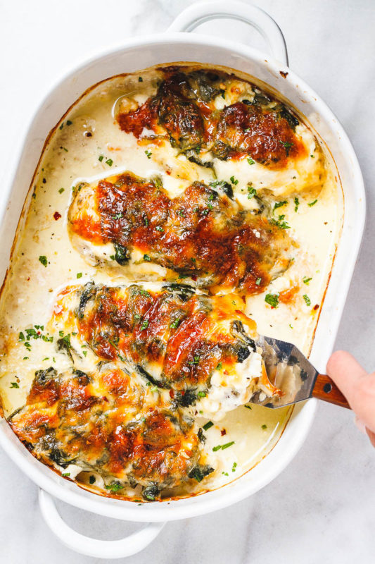 spinach chicken casserole